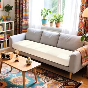 Sofa Slipcovers Cushion Covers‎ Furniture Protector Couch Seat Creamy White 4pcs